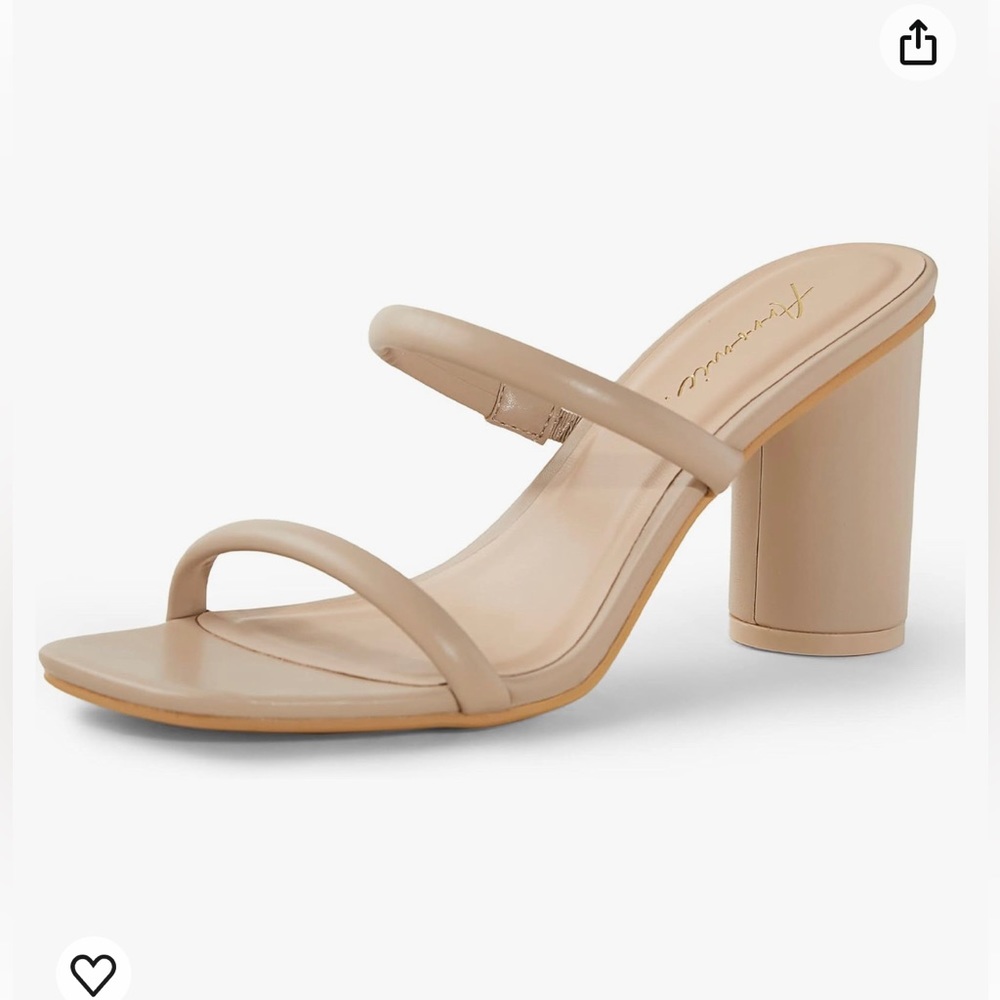 Double strap heeled sandal